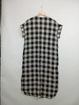 Vorschaubild 2 von Blusenkleid Gr. 36 kariert schwarz weiß Leinen