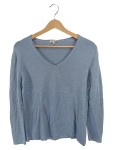 Vorschaubild 1 von Pullover Blau V-Ausschnitt Langarm Gr. 40
