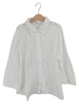 Vorschaubild 1 von Bluse Lochstickerei Weiß Damen Gr. 40 klassisch