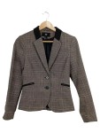 Vorschaubild 1 von Karierter Blazer Damen Grau Business Gr. 34