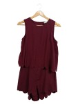 Vorschaubild 1 von Jumpsuit Gr. 36 Lila Wellensaum Ärmellos