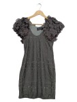 Vorschaubild 1 von Abendkleid Gr. 38 Grau Blüten Applikationen elegant