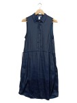 Vorschaubild 1 von Blusenkleid Dunkelblau Gr. 36 Ärmellos Bindegürtel