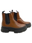 Vorschaubild 1 von Stiefeletten Chelsea Boots Cognac Plateau Sohle Gr. 37