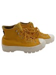 Vorschaubild 1 von High-Top Sneaker Herren Gr. 42 Gelb Leder Schnürung Casual Freizeit Uni