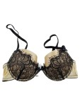 Vorschaubild 1 von BH Spitzen-BH Schwarz Gr. 70A Polyester Lochmuster Elegant Ärmellos