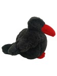 Vorschaubild 1 von Kuscheltier Rabe Plüsch Vogel schwarz rot 26cm