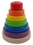 Vorschaubild 1 von Regenbogen Stapelturm Motorikspielzeug Holz Kinder
