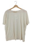 Vorschaubild 1 von T-Shirt Gr. 42 Creme Leinen Rundhals Kurzarm