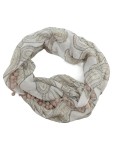 Vorschaubild 1 von Schal Paisley Bommeln Beige 80x63cm