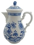 Vorschaubild 1 von Kaffeekanne Zwiebelmuster blau weiß Porzellan 25 cm