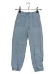Vorschaubild 1 von Cargohose Kinder Blau Gr. 122 Baumwolle Uni Casual Alltag Logo 25 cm