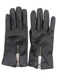 Vorschaubild 1 von Handschuhe Schwarz Leder Reißverschluss