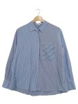 Vorschaubild 1 von Hemdbluse Gr. 40 blau-weiß gestreift Patchwork
