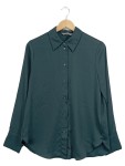 Vorschaubild 1 von Bluse Petrol Langarm Hemdbluse Knopfleiste Gr. 36