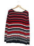 Vorschaubild 1 von Pullover Gr. 44 gestreift rot schwarz grau