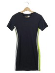 Vorschaubild 1 von Freizeitkleid Gr. 38 schwarz neon-grüne Streifen