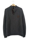 Vorschaubild 1 von Herren Pullover Gr. 52 Grau Stehkragen Rippstrick