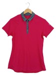 Vorschaubild 1 von Damen Poloshirt Gr. 38 M Pink Grau Kurzarm Sport