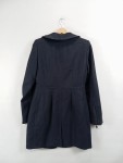 Vorschaubild 2 von Wollmantel Damen Gr. 38/M Schwarz Schurwolle Uni Elegant Langarm