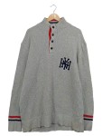 Vorschaubild 1 von Pullover Gr. 54 Grau Knopfleiste Logo