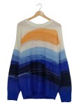 Vorschaubild 1 von Pullover Streifen Blau Orange Gr. 40