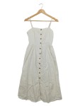 Vorschaubild 1 von Sommerkleid Gr. 36 Weiß Leinen Baumwolle Knopfleiste