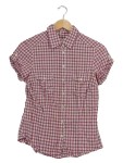 Vorschaubild 1 von Hemdbluse Karo Rot Weiß Kurzarm Gr. 38