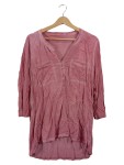 Vorschaubild 1 von Hemdbluse Langarm Pink V-Ausschnitt Gr. 44