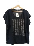 Vorschaubild 1 von T-Shirt Gr. 44 Schwarz Glitzer-Streifen Netz