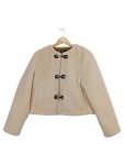 Vorschaubild 1 von Dufflecoat Kurzmantel Beige Gr. 38 Toggle