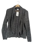 Vorschaubild 1 von Strickjacke Gr. 40 Melange Grau Schwarz Offen