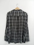 Vorschaubild 2 von Hemdbluse Gr. 52 kariert schwarz weiß Langarm