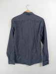Vorschaubild 2 von Freizeithemd Herren Gr. 36/S Blau Baumwolle Meliert Casual Langarm