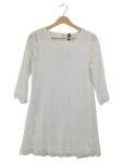 Vorschaubild 1 von Spitzenkleid weiß Gr. 36 3, 4 Ärmel elegant