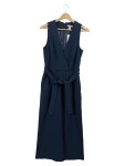 Vorschaubild 1 von Jumpsuit Gr. 36 dunkelblau Wickeloptik Bindegürtel