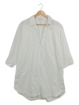 Vorschaubild 1 von Hemdblusenkleid Gr. 36 Weiß Leinen Tunika