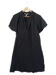 Vorschaubild 1 von Blusenkleid Gr. 36 schwarz Rüschenkragen V-Ausschnitt