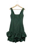 Vorschaubild 1 von Cocktailkleid Gr. 44 dunkelgrün Jacquard Rüschen