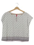 Vorschaubild 1 von Bluse Gr. 34 Geometrisches Muster Weiß Viskose