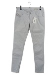 Vorschaubild 1 von Stoffhose Damen Grau Gr. W30/38/M Baumwolle Uni Casual Alltag Logo Knopf
