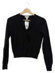 Vorschaubild 1 von Strickjacke Damen Gr. 34 Schwarz Langarm Knopfleiste