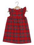Vorschaubild 1 von Festliches Kleid Gr. 98 kariert rot grün Rüschen
