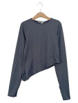 Vorschaubild 1 von Langarmshirt Grau Basic Rundhals Damen Gr. 34