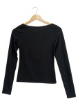 Vorschaubild 1 von Langarmshirt Gr. 158 Schwarz Rückenausschnitt Schleife