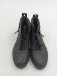 Vorschaubild 2 von High-Top Sneaker Herren Gr. 42 Schwarz Leder Schnürung Reißverschluss Uni