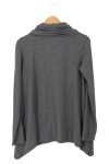 Vorschaubild 2 von Damen Pullover Rollkragen Asymmetrisch Grau Gr. S