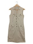Vorschaubild 1 von Blusenkleid Gr. 40 Beige Safari Stil Knopfleiste