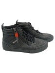 Vorschaubild 1 von High-Top Sneaker Herren Gr. 42 Schwarz Leder Schnürung Reißverschluss Uni
