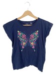 Vorschaubild 1 von Kinder T-Shirt Gr. 146 Blau Schmetterling Blumen